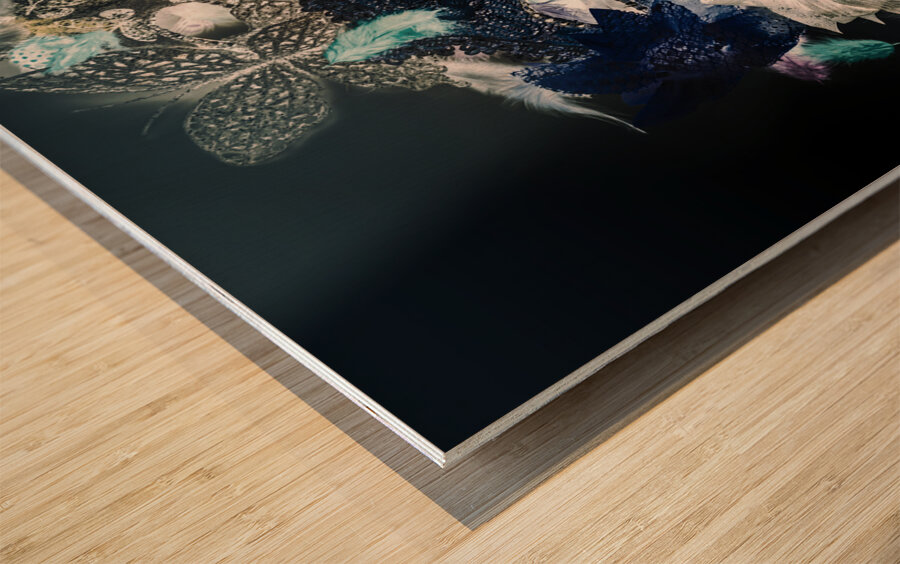 Setting the drama Wood print