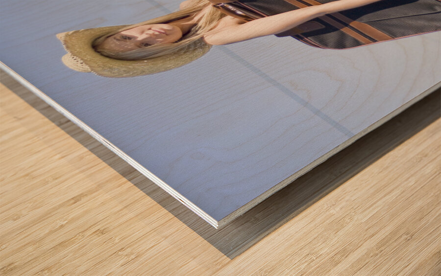 Green Countryside Vacation Wood print