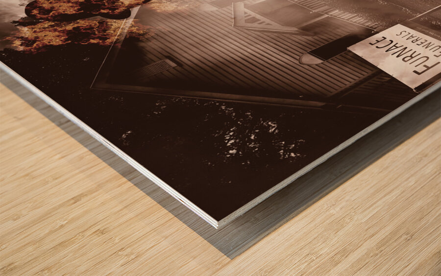 Legend of the furnace funerals fire Wood print