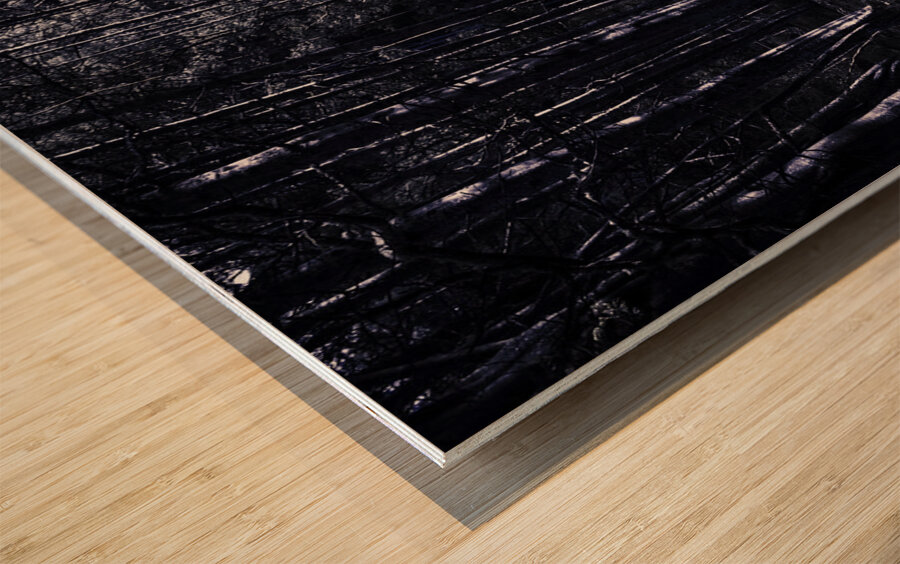 Night thicket  Wood print