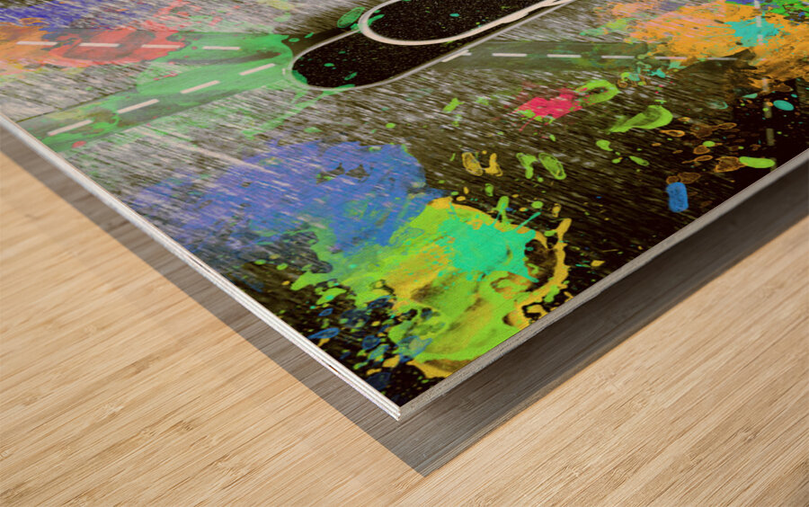 Skating pop art Wood print