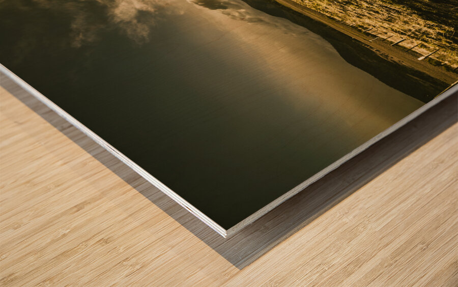 Avoca fields and mountains Wood print