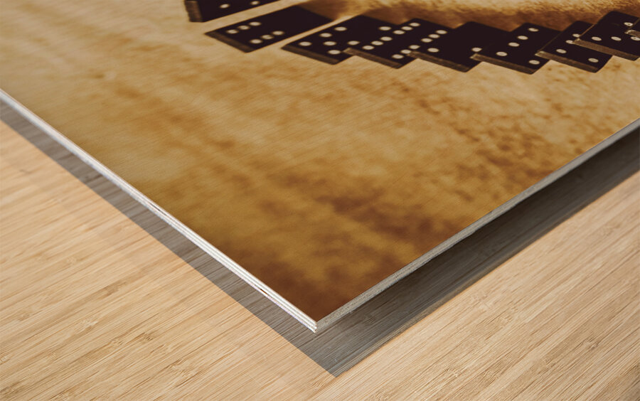 A risk and a chance  Wood print