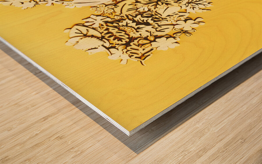 To love is to fall Wood print