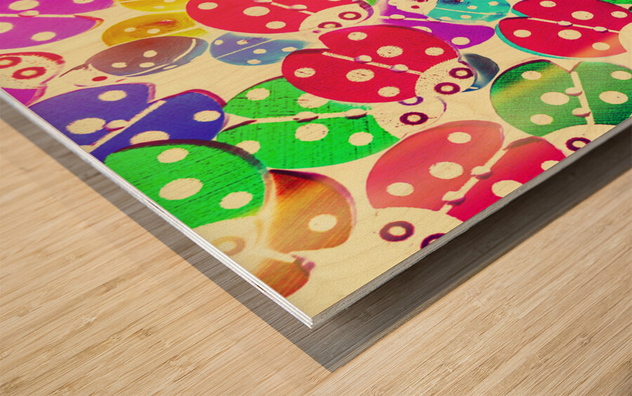 Ladybeetle luck Wood print