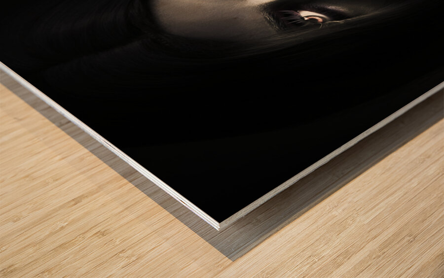 Scary vampire woman. Bloody halloween horror Wood print