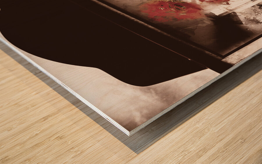 Help! Itchy ugly face so I ate him... mmmm tasty Wood print