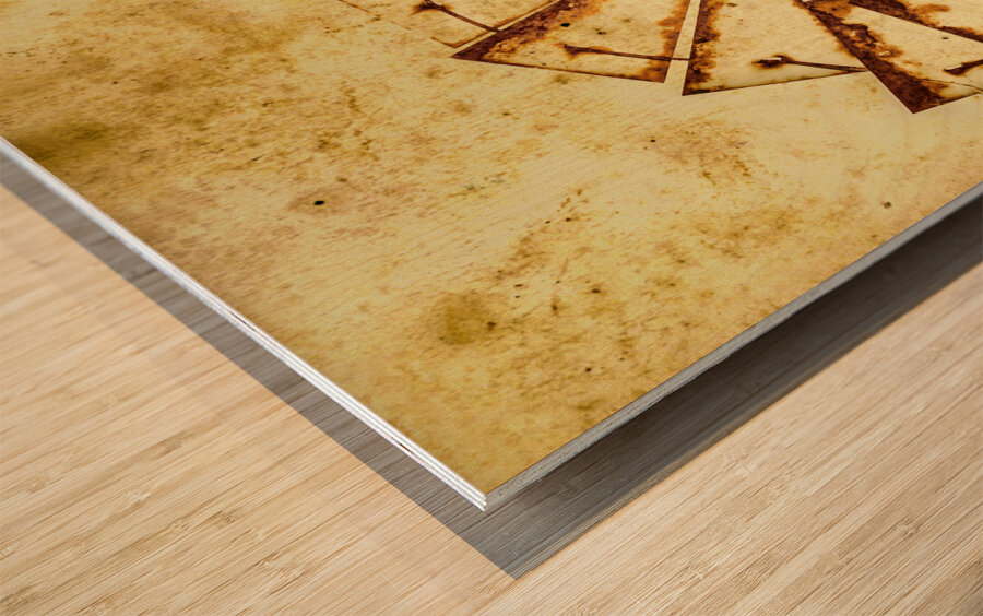 Vintage Rusty Farm Windmill Wood print