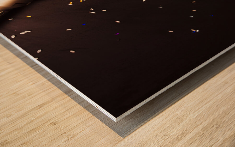 A showtime scene Wood print