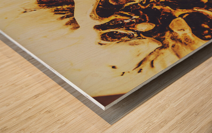 Jaw dropping horror Wood print