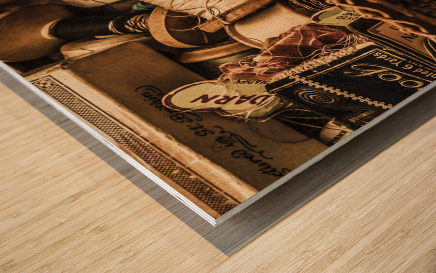 A stitch in time Wood print