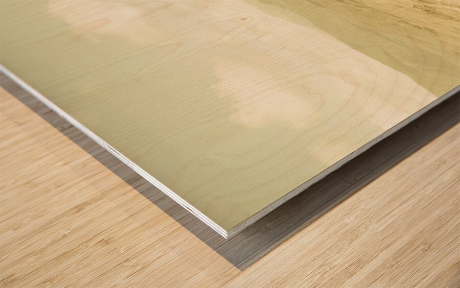 Pastel tone mountains Wood print