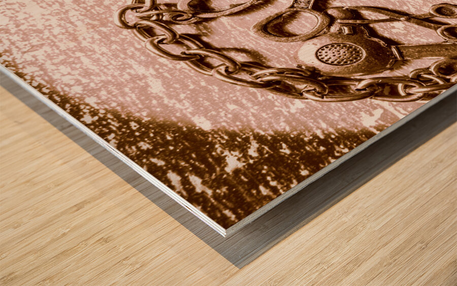 Vintage hairdressing charm Wood print