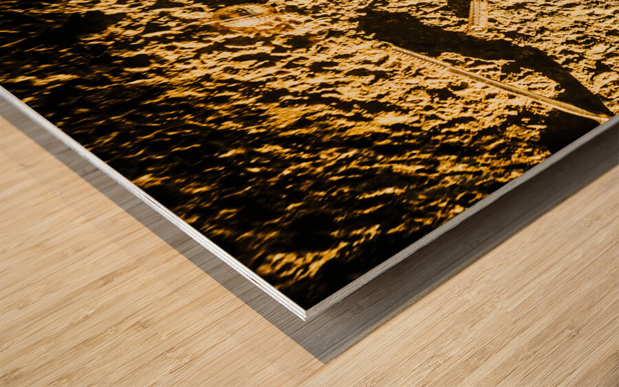 Golf and the bunker battle Wood print