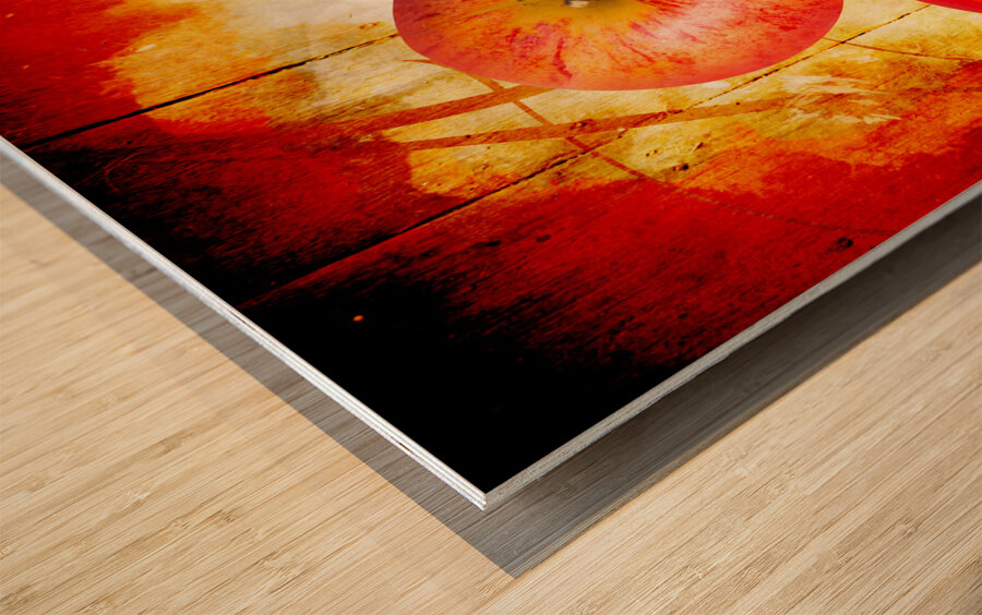 Apple barn artwork Wood print