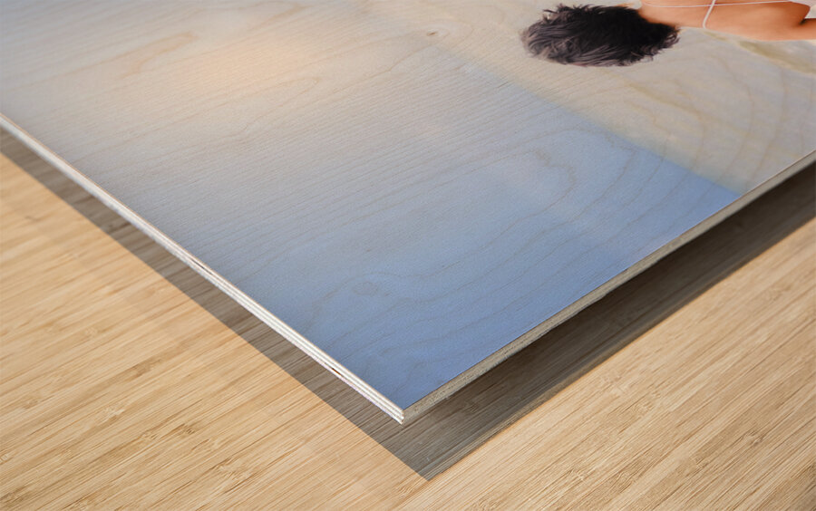 Sunset Surf Wood print