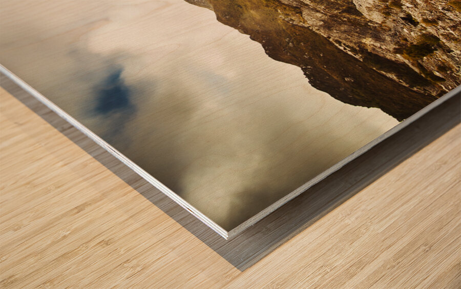 Rocky valley mountains Wood print