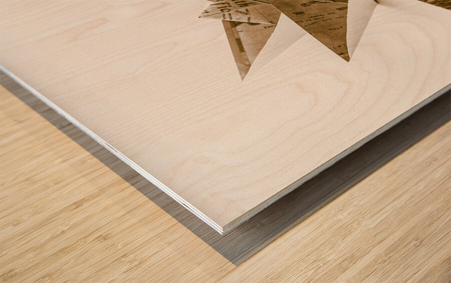 Bearing maps Wood print