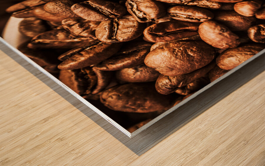 Coffee cup top up Wood print