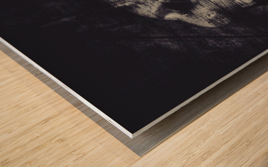 Puppet mask behind the veil Wood print