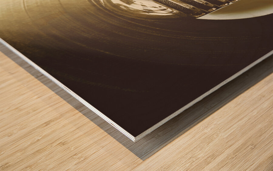 Round sound Wood print