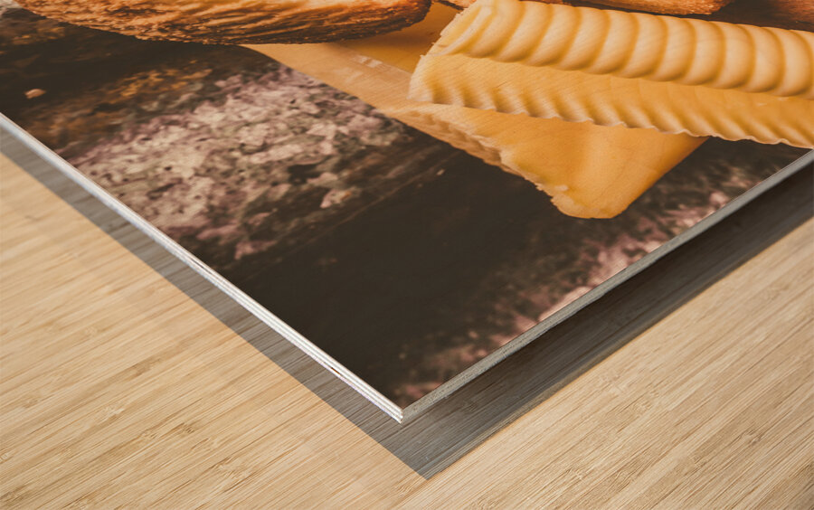 Vintage butter shortbread biscuits Wood print