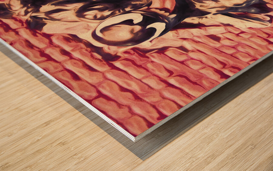 Venom breaking brick wall Wood print