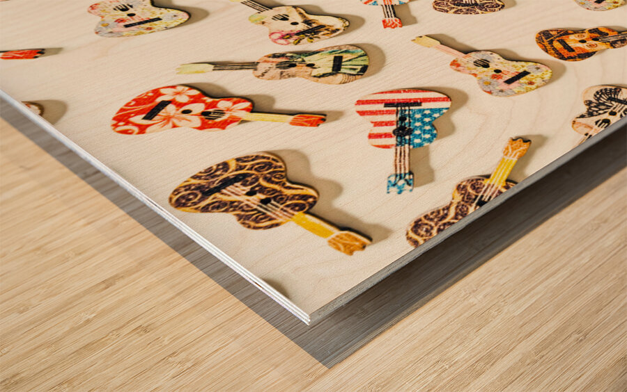 A visual play in music Wood print