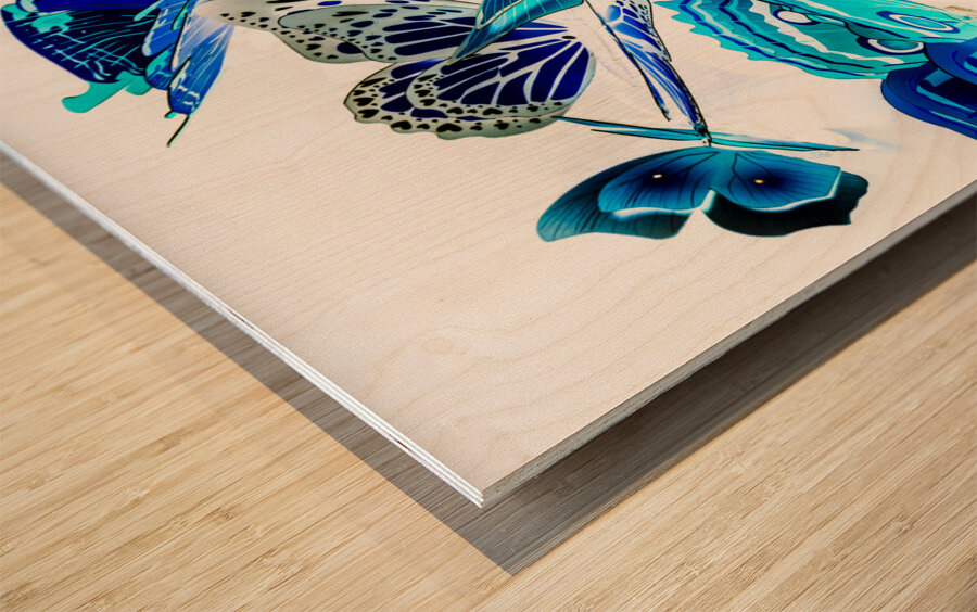 Blue buggery  Wood print