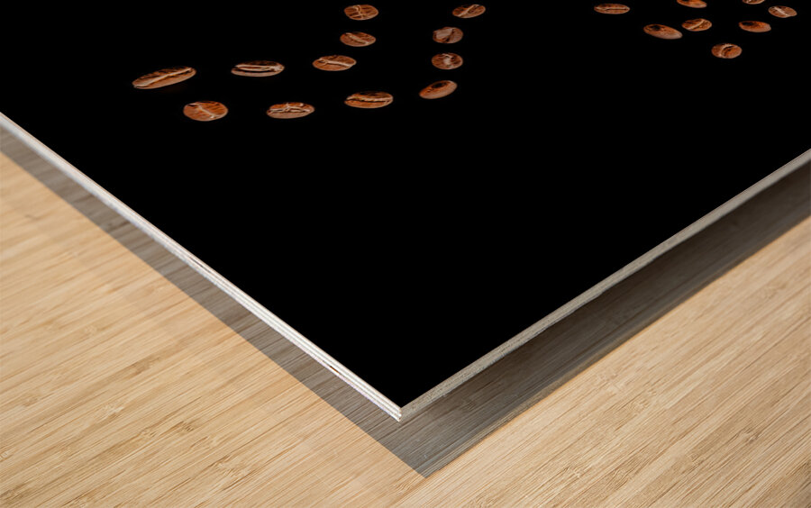 Black coffee Wood print
