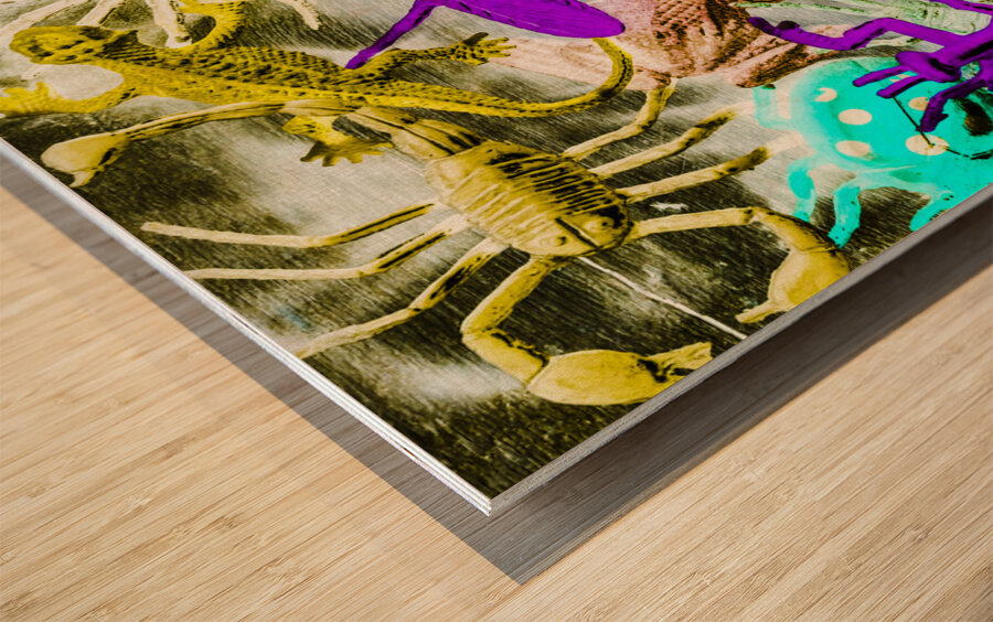 In jungles wild Wood print