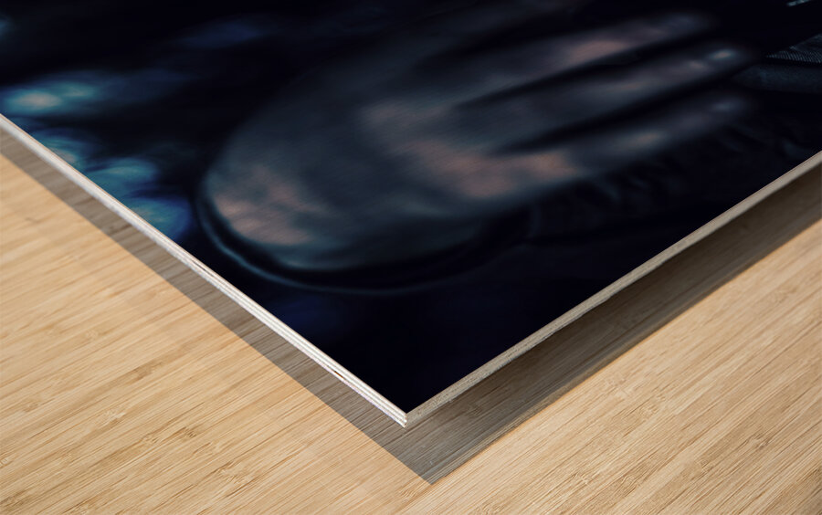 Scary zombie looking gravely ill. Monster disease Wood print