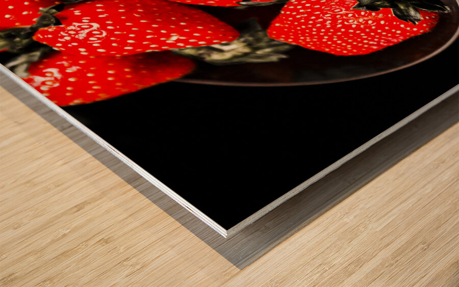 Strawberry cocktail Wood print