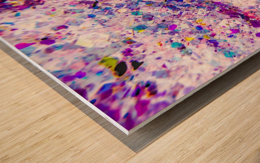 Glittering display Wood print