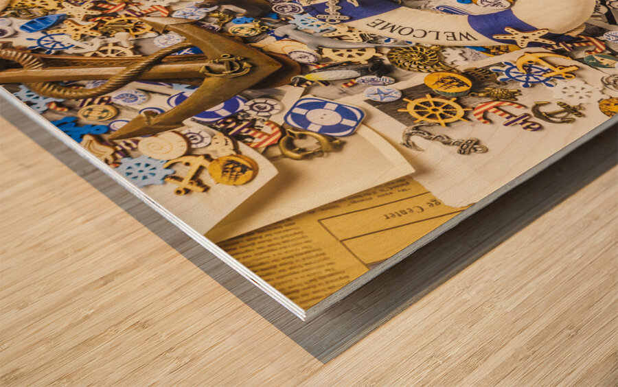 Ornamental oceanics Wood print