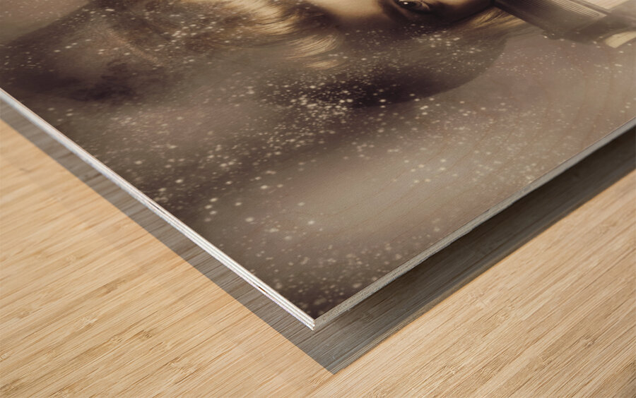 Retro Hollywood fashion photographer Wood print