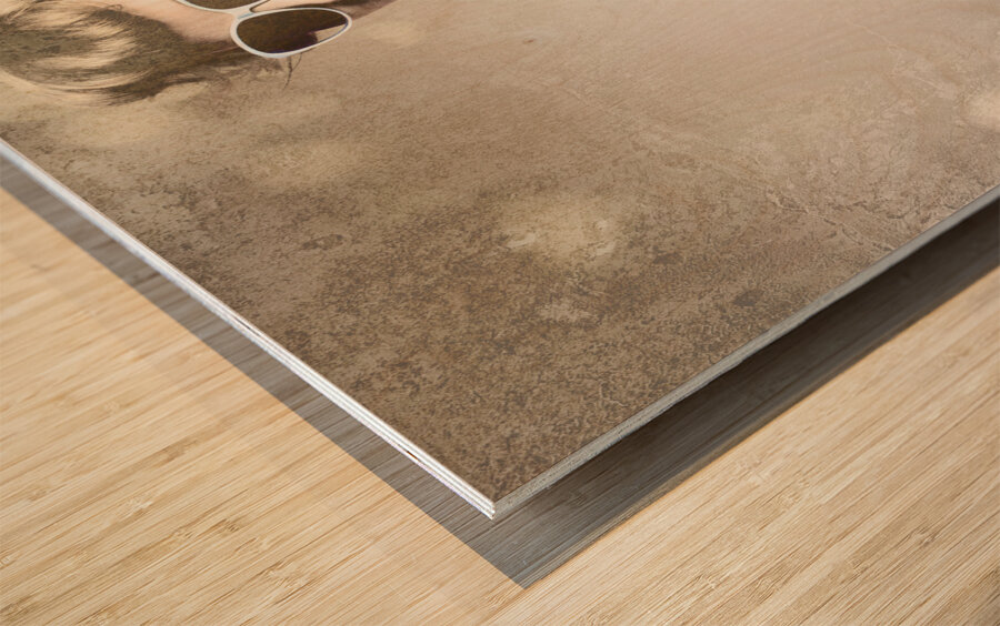 Old fashion rockabilly girl Wood print