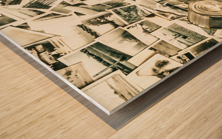 Old business wires Wood print