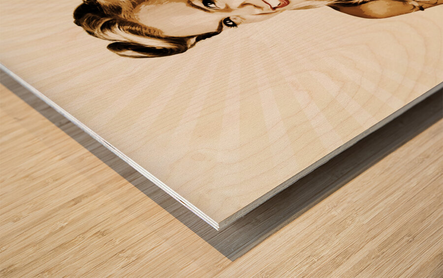 Retro strength Wood print