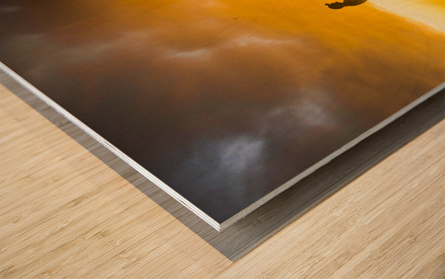 Golden hours Wood print