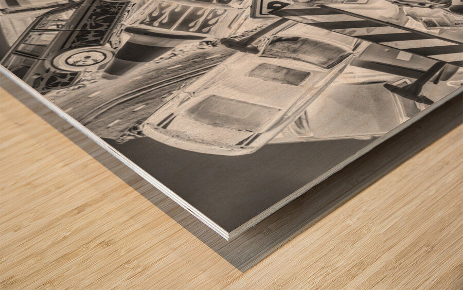 Streetscape Wood print