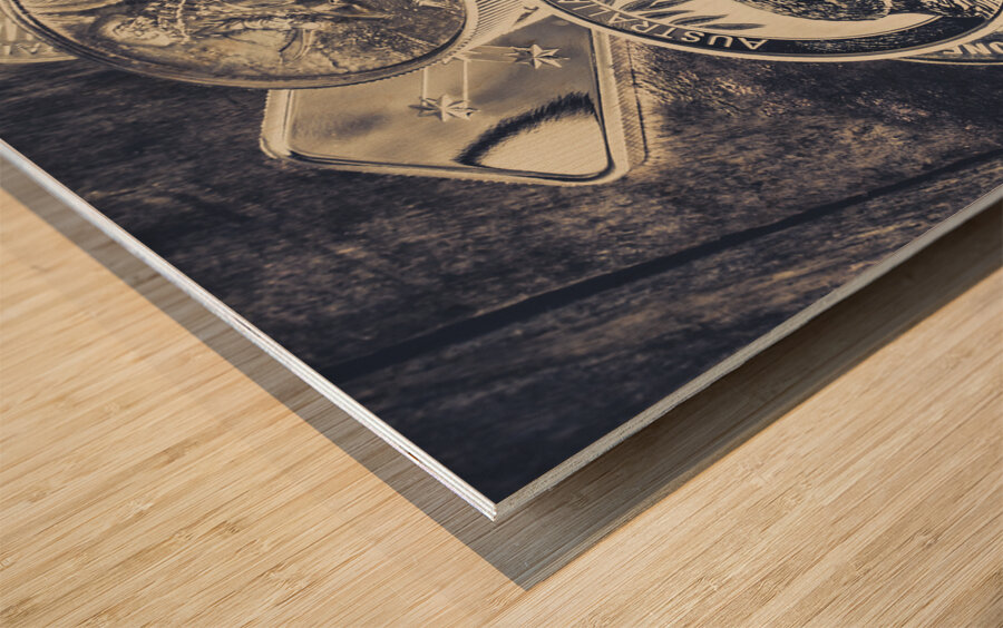 Finance and commodities Wood print