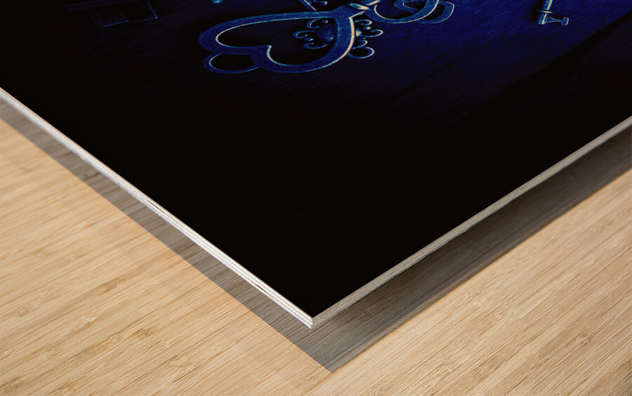 Abstract love Wood print