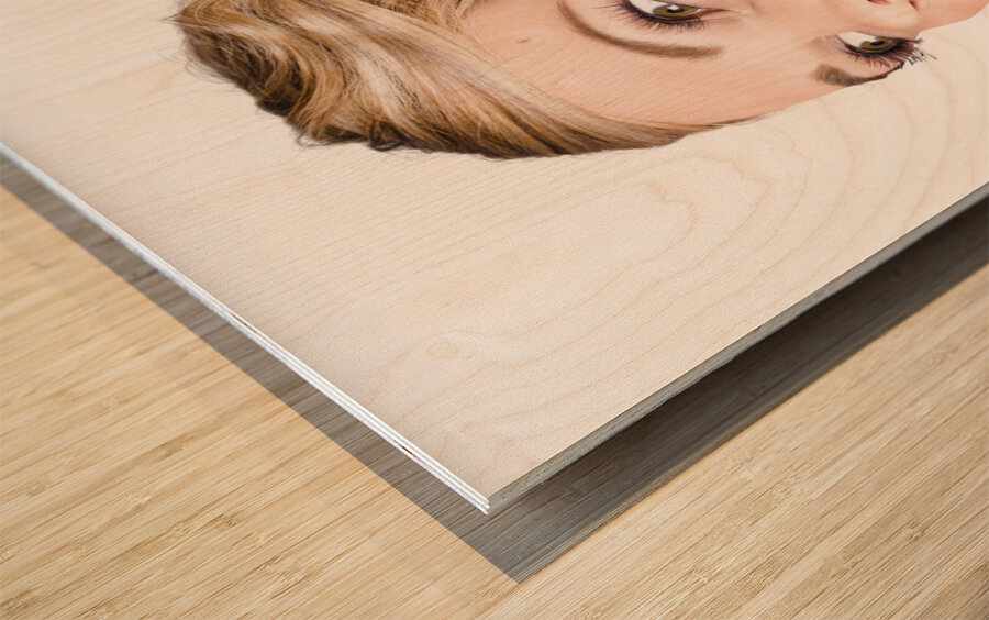 Close-up Of A Gorgeous Bride Wood print