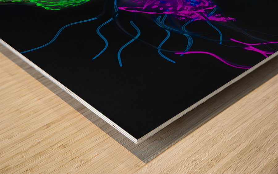 Marine glow Wood print