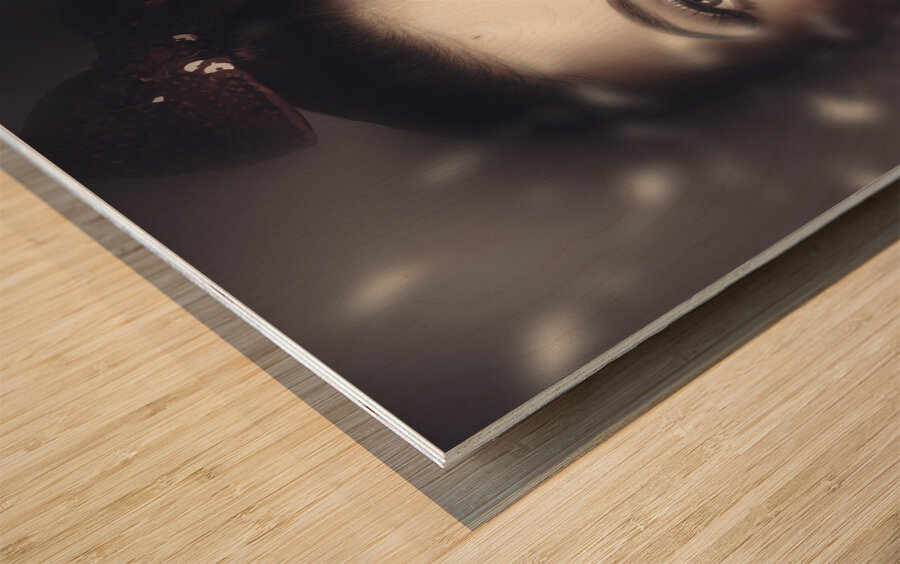 Fantasy girl with fairy tale wish in secret garden Wood print