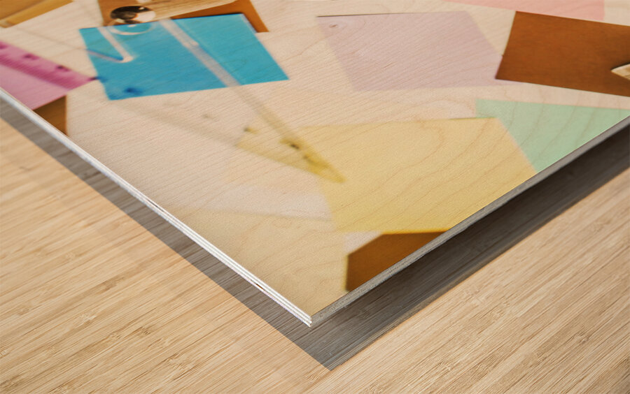 Design in abstract geometry Wood print