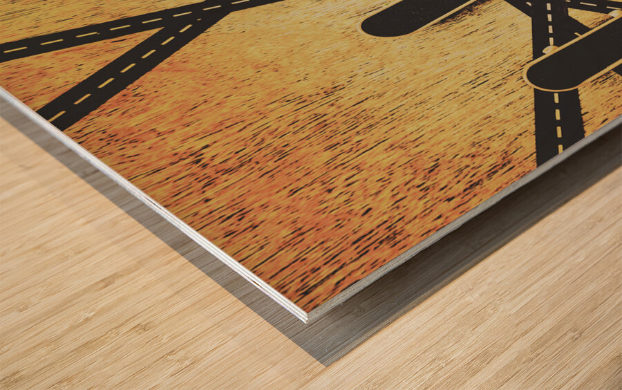 Street skating background Wood print