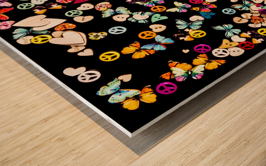 Woodstock decorated Wood print