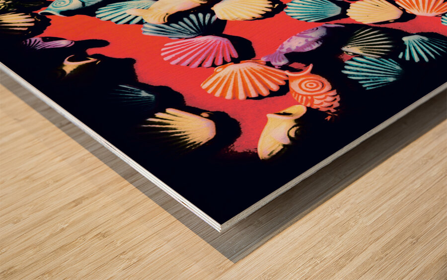 Shell n tropic Wood print